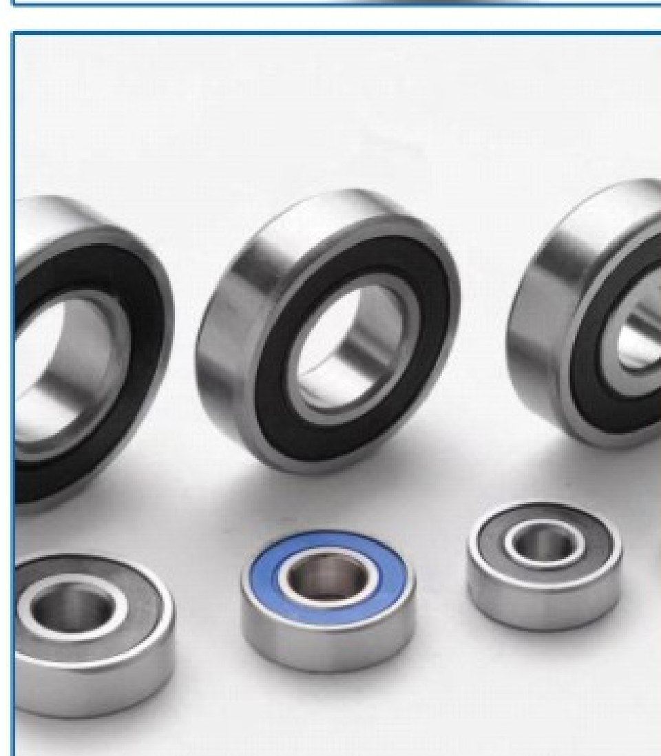 Assorted sealed 2RS deep groove ball bearings in different sizes
